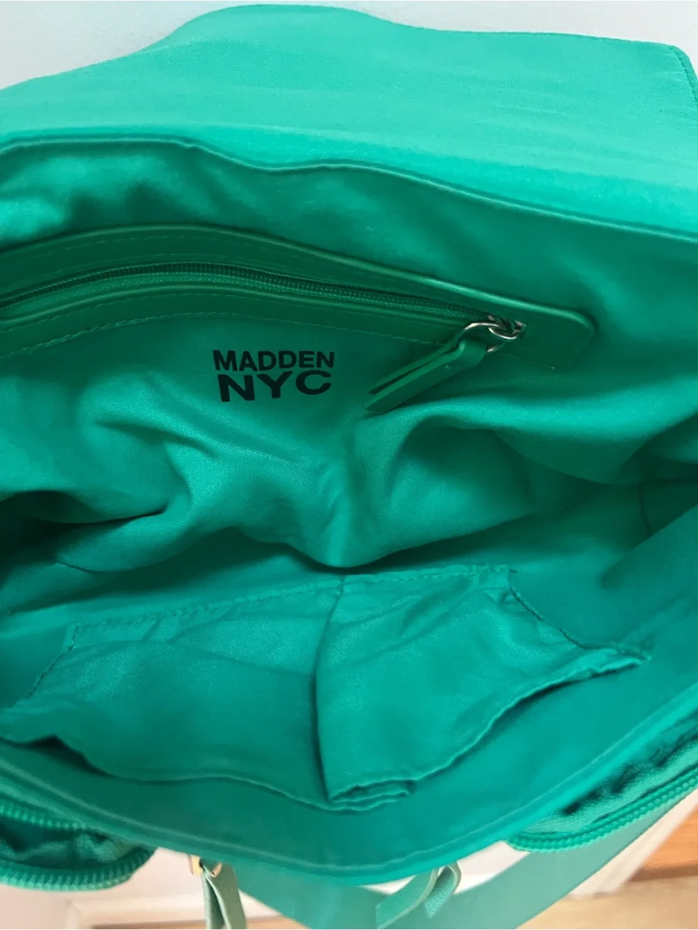 Madden NYC Green Crossbody Shoulder Bag with Buckle Detail very good condition